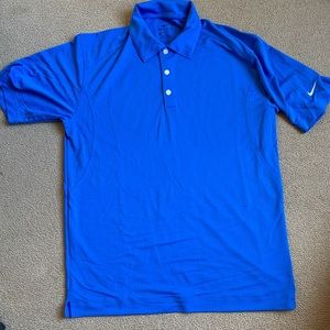 Nike Dri-FIT Mini texture polo- blue